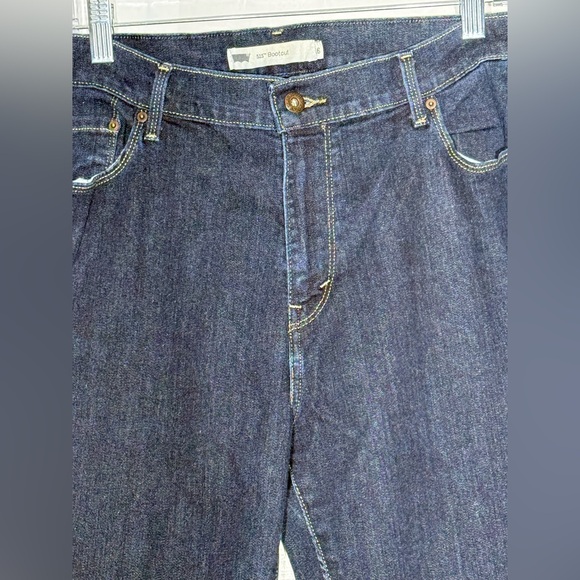 Levi's 515 Mid-Rise Bootcut Blue Jean's Women's Size 16 Dark Wash - Picture 2 of 10